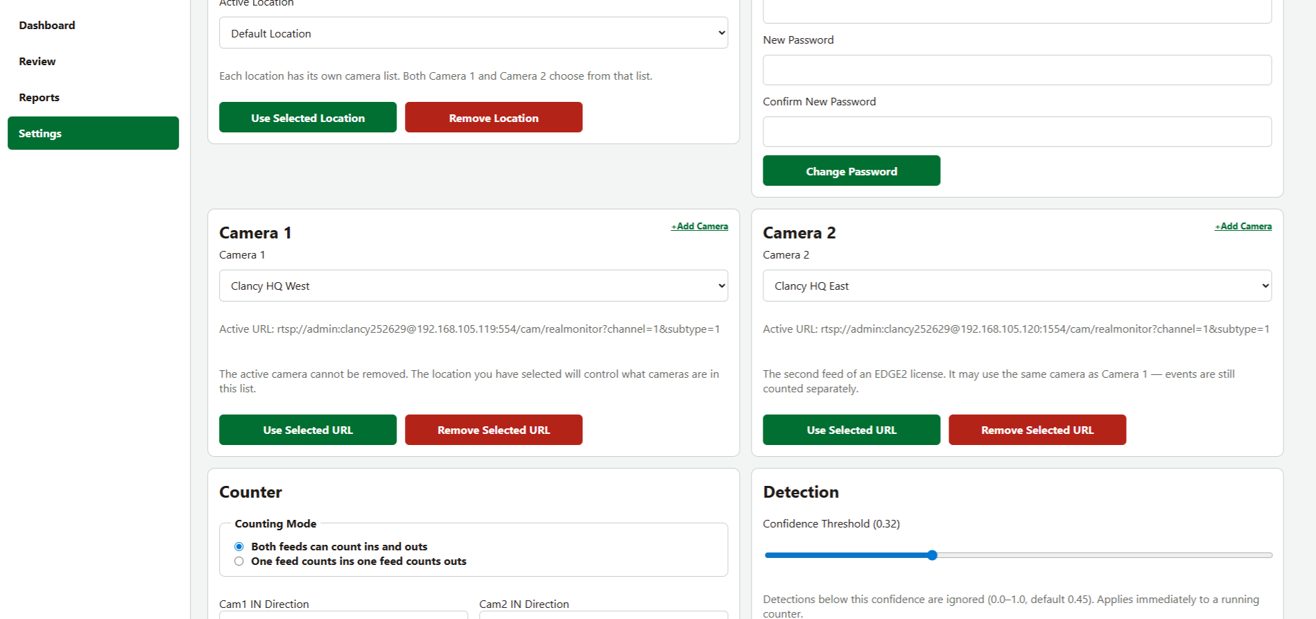 The settings page and advanced settings give you ultimate control over the stage you're setting.